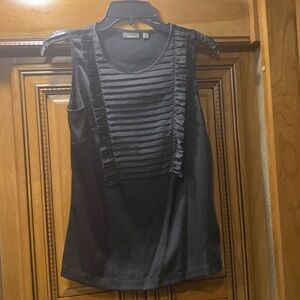 MEXX Black Fitted Sleeveless Blouse Size UK 10 (Medium)